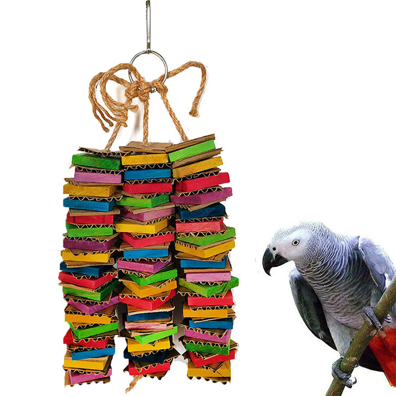 Parrot Gnawing Toy Building Blocks Destroyed photo 1