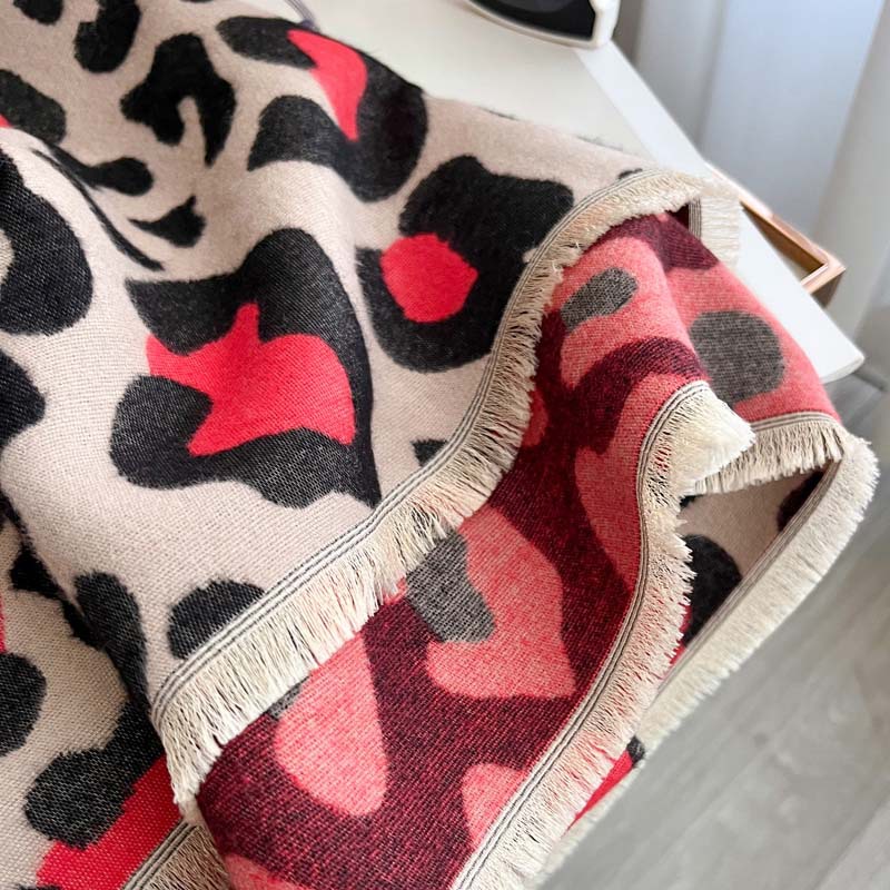 Fashionable Colorful Leopard-Print Double-Sided Scarf For Women photo 6