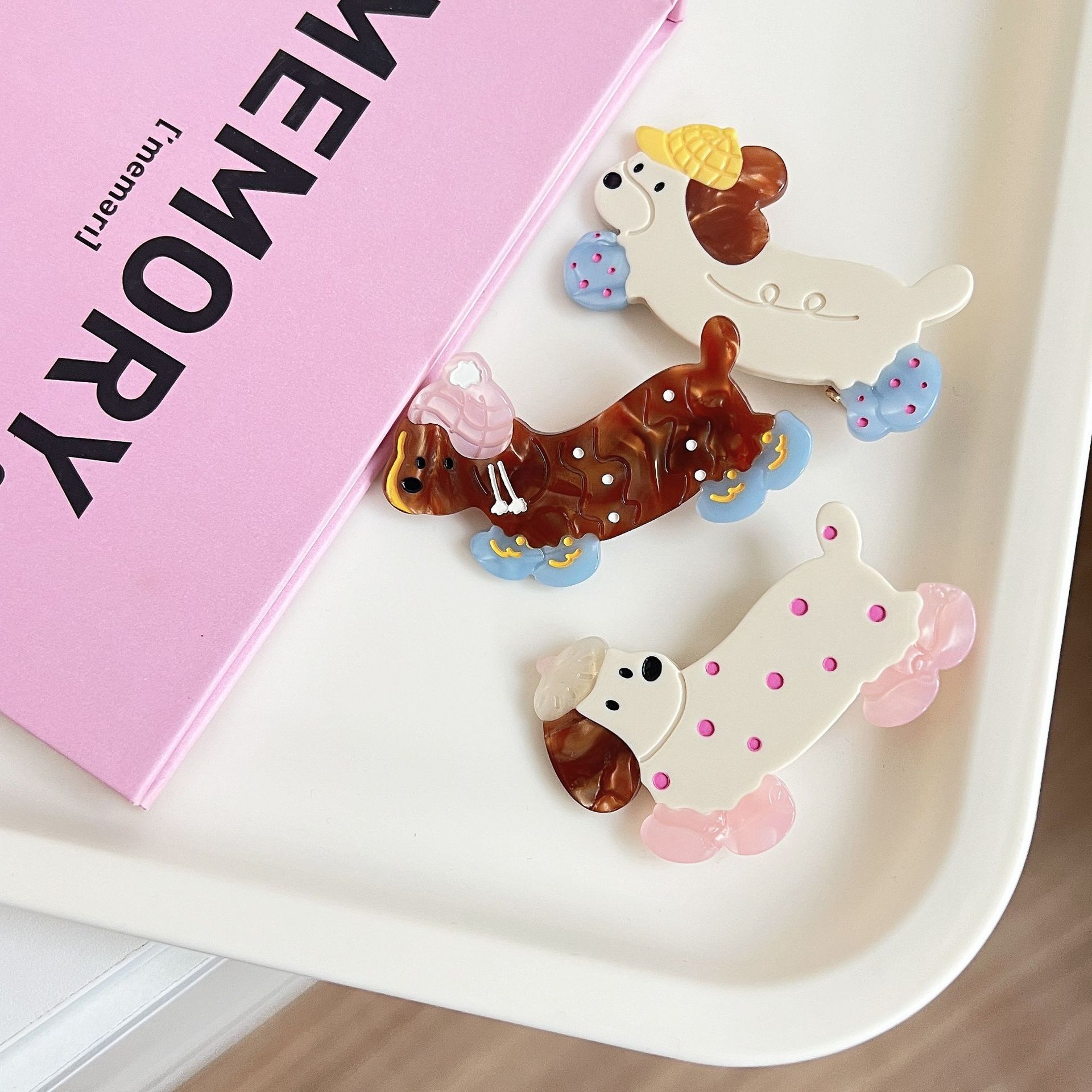 Cute Polka-dot Dachshund Hair Clip For Girls photo 7