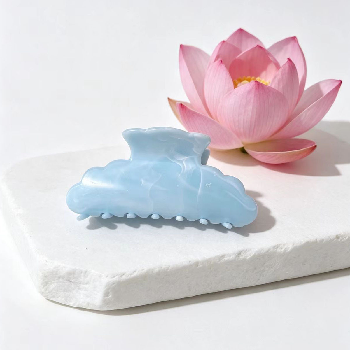 Marble-textured Streamlined Sweet Hair Clip For Women photo 2