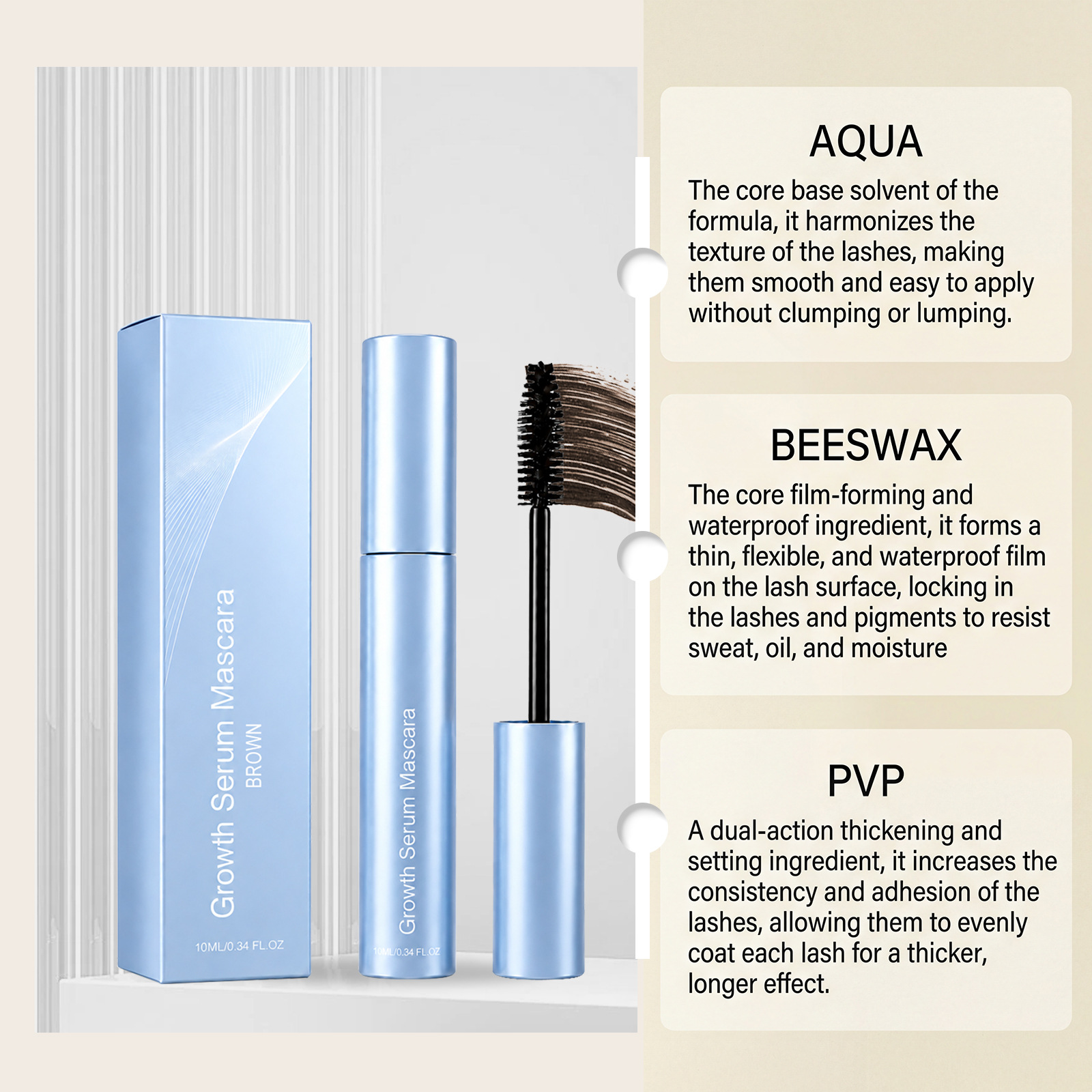 Essence Brown Mascaranatural Eye Makeup With A Lightweight, Smooth Texture That Lasts All Day And Resists Smudging photo 5