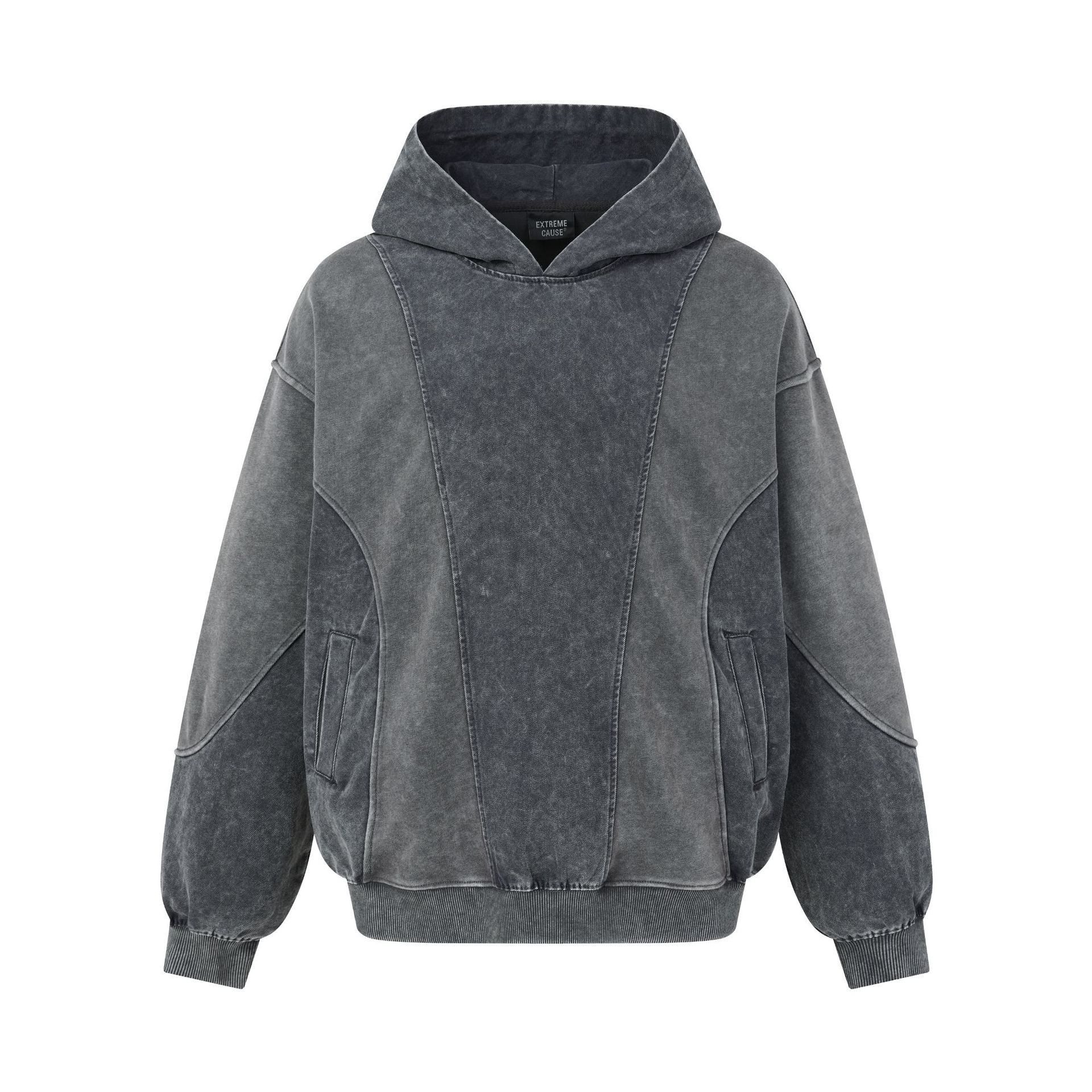 Street-style Outfit Featuring A Deconstructed Washed-and-distressed Vintage-textured Hoodie photo 5