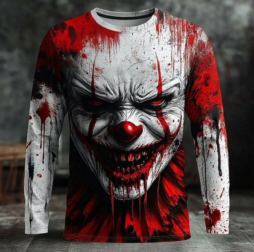 Printed Mens Long-Sleeve T-Shirt With A Crew Neck photo 4