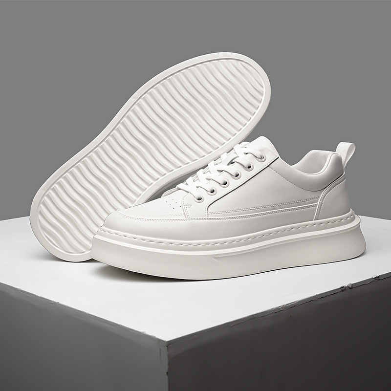 White Sneakers Mens Skate Sports Casual Shoes Mens Breathable Trendy Shoes photo 1