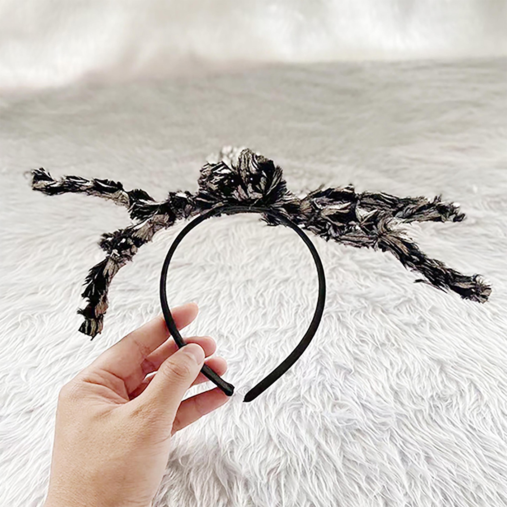 Decorative Fleece Stage Halloween Spider Headband photo 2