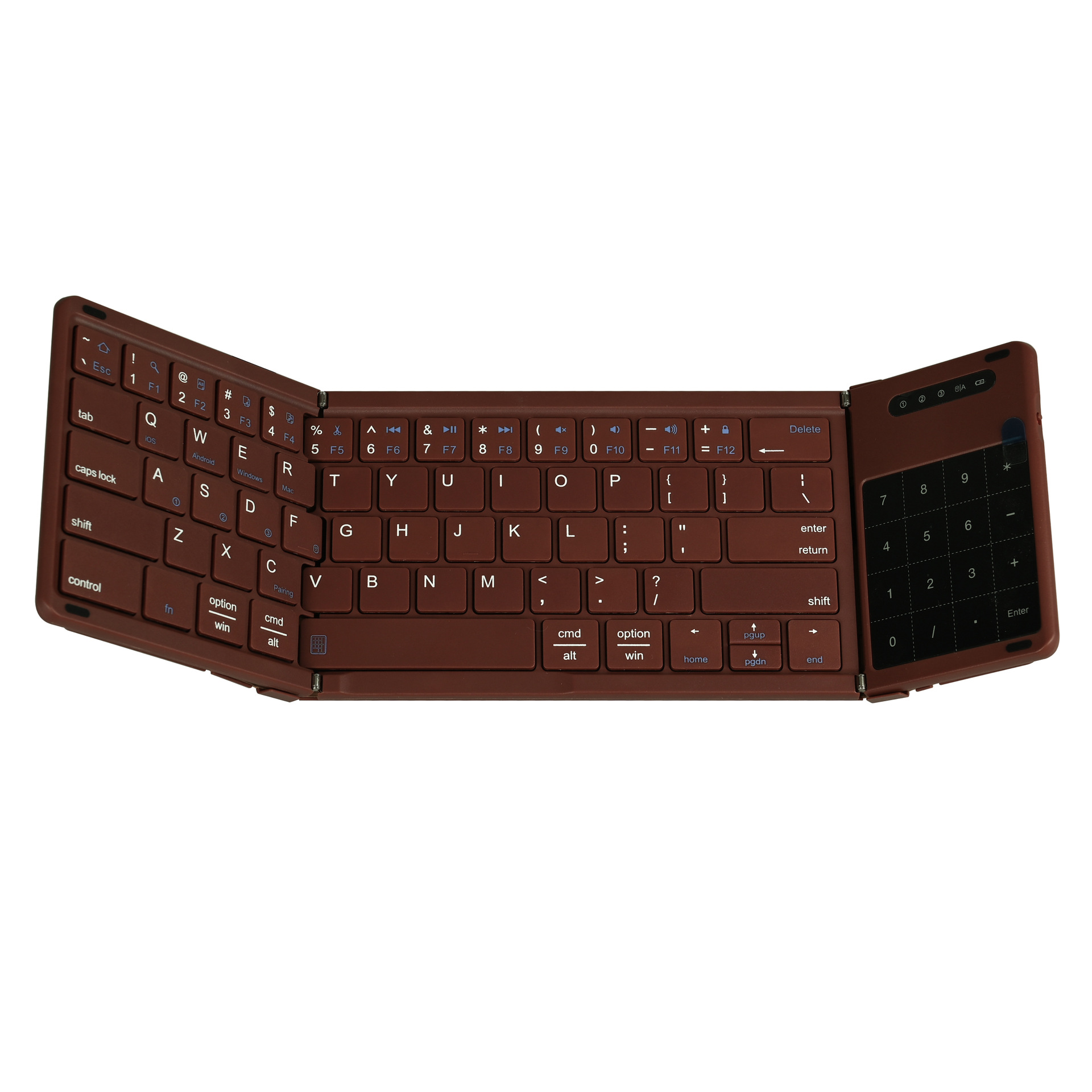 Wireless Foldable Bluetooth Keyboard With Numeric Touchpad For Phones Tablets And Laptops photo 4