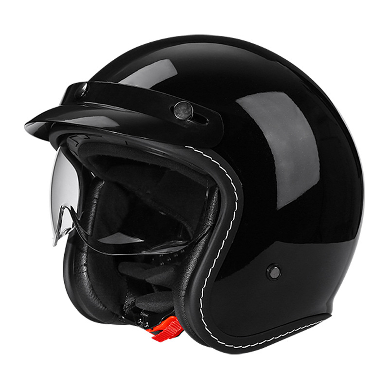 Vintage Motorcycle Helmet With Retractable Built-in Visor photo 2
