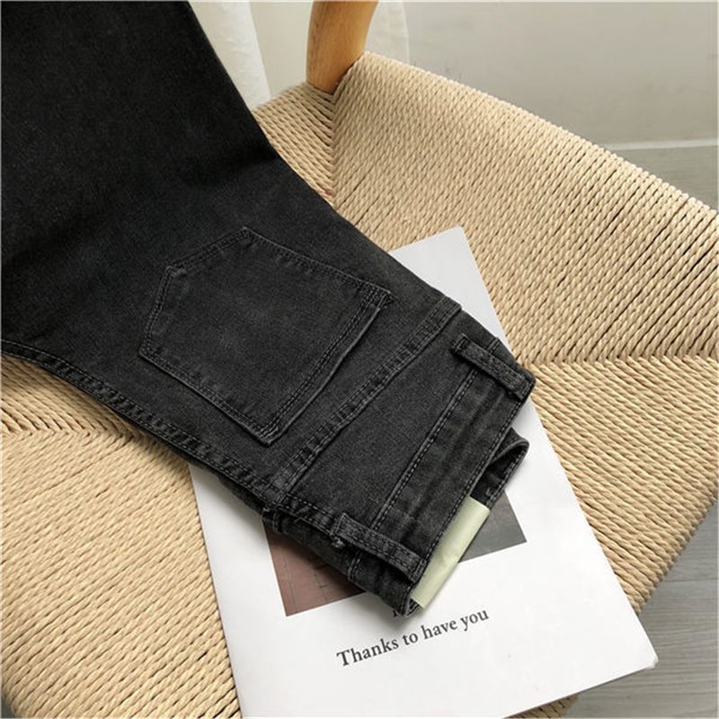 Slimming, Stretchy, Tight-fitting Black And Gray Jeans For Women photo 2