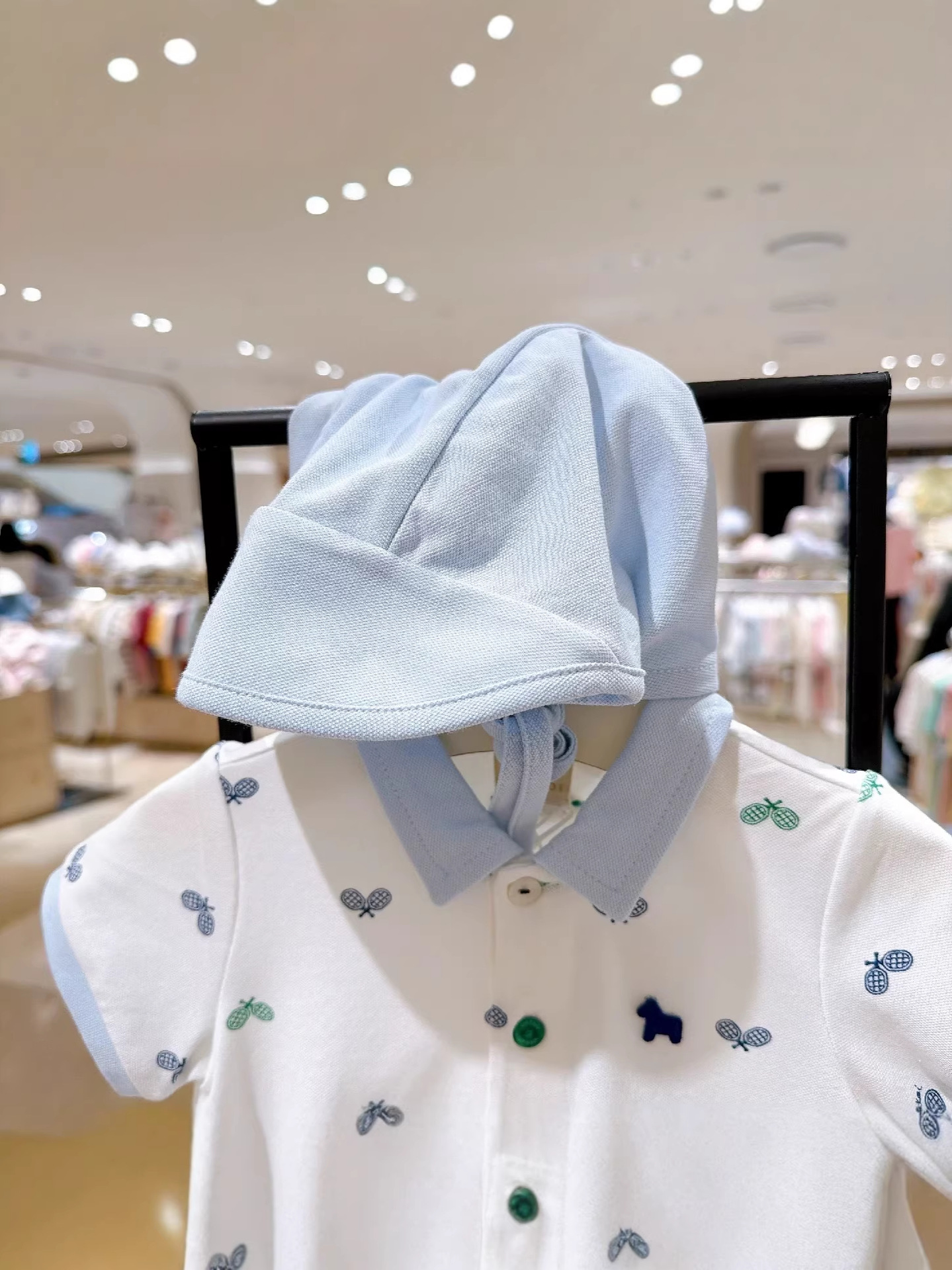 Children's Clothing Baby Romper With A Cute Turn-down Collar Hat photo 3