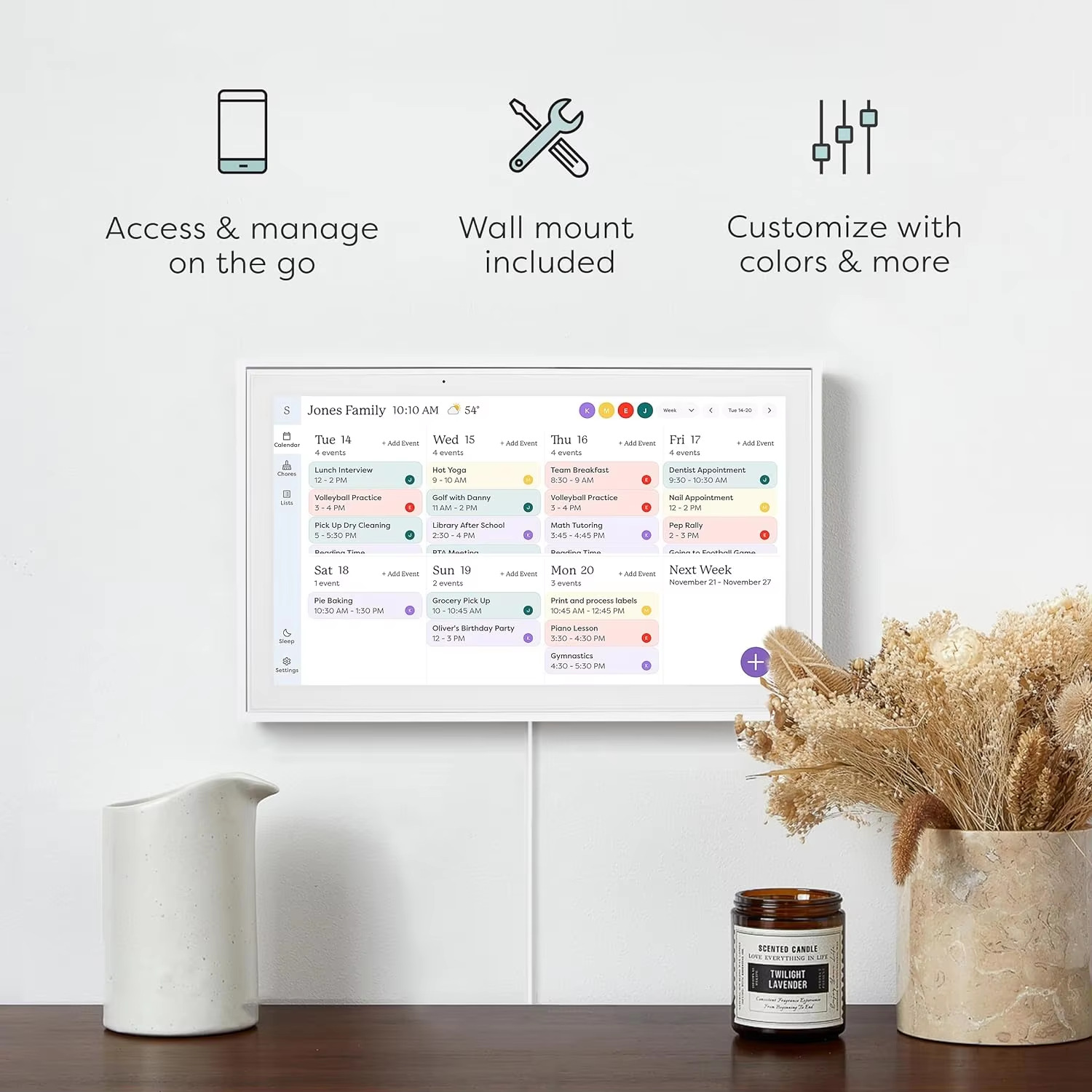 Chart-based Schedule Management Device With WiFi Digital Clock photo 5