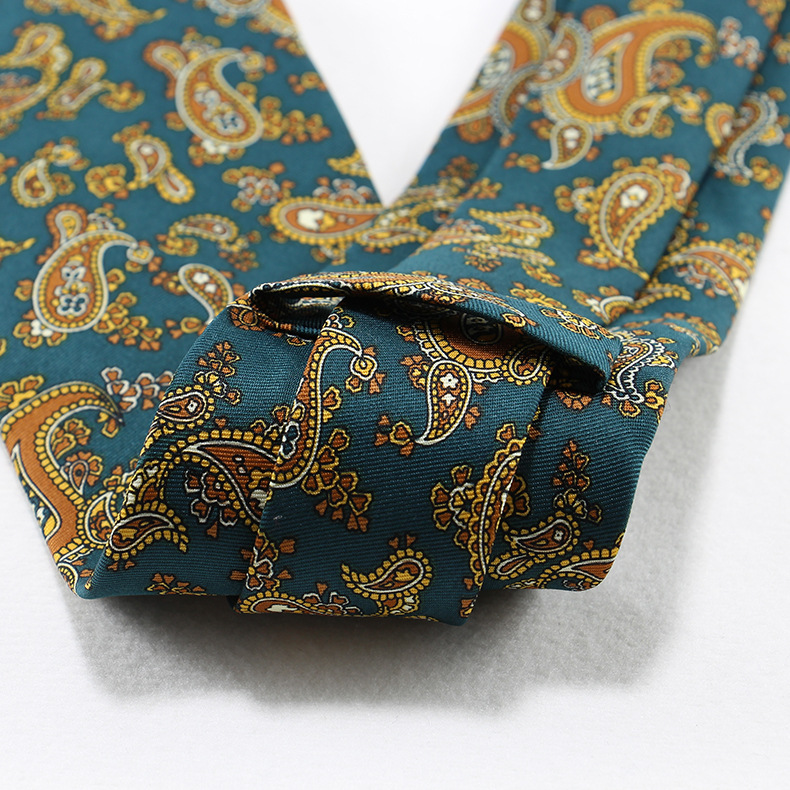 Korean-style Retro Hong Kong style Floral Casual Tie photo 4