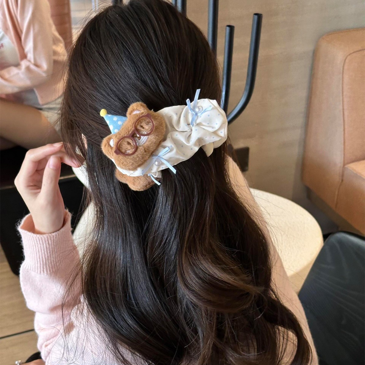 Cute Polka-dot Little Bear Hair Clip Headpiece photo 4