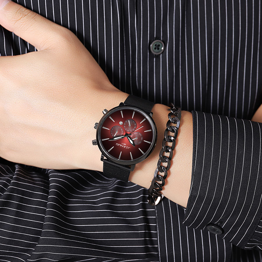 Mens Mesh-band Watch Fashionable Quartz Timepiece With Calendar Suitable For Business And Casual Occasions photo 3