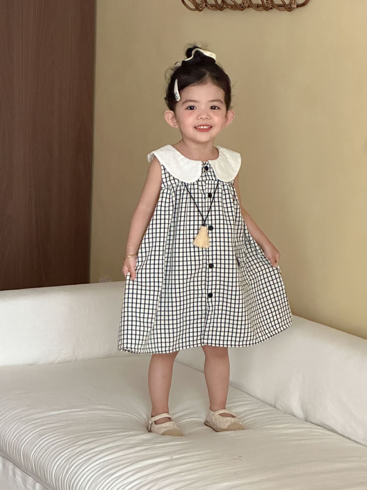Baby Girls' Vest Dresssister And Brother Matching Outfit photo 4