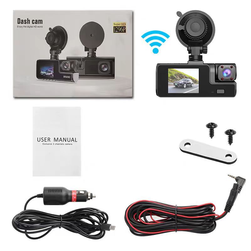 2-inch 3-lens Dashcam HD Night Vision 1080P photo 3