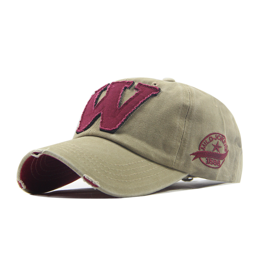 W-letter Hat Distressed Baseball Cap photo 3