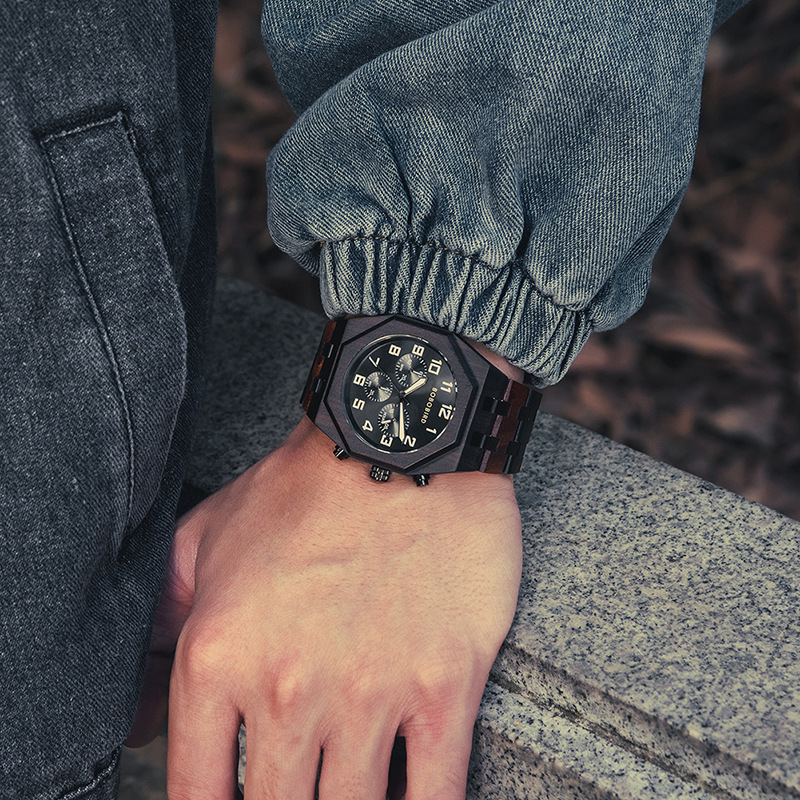 Wooden Watch T92 Quartz Decoration photo 5