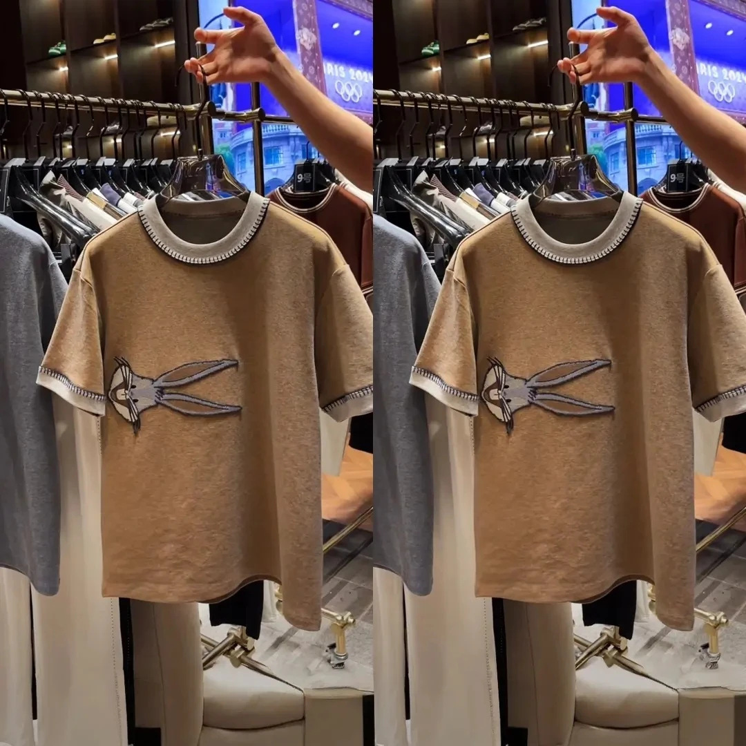Men's Round-neck Short-sleeve T-shirt With Cartoon Print photo 4
