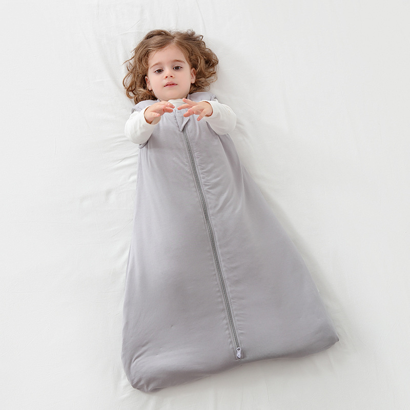 Warm Quilted Childrens Anti-kick Blanket Moisture-wicking Sleeveless Split-leg Sleeping Bag photo 2