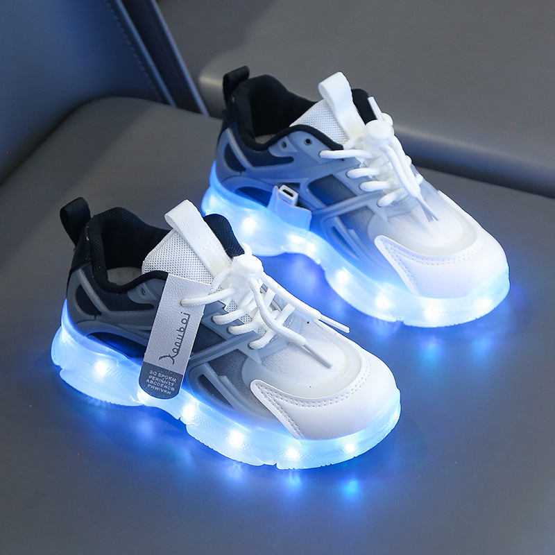 Rechargeable Glowing Shoes Colorful Light-Up Kids Shoes photo 7