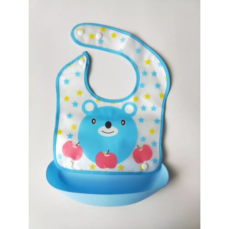 Detachable No-wash Waterproof Silicone-like Bib For Kids photo 6
