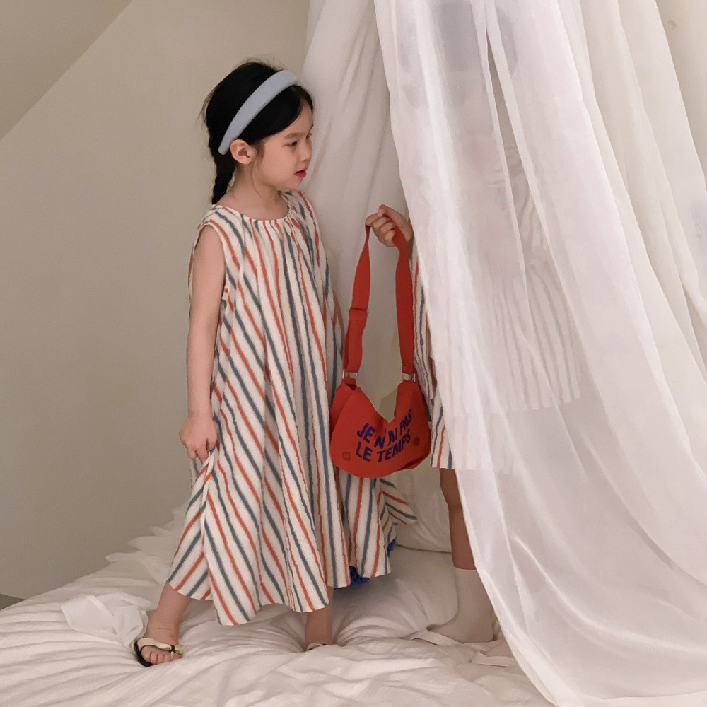 Striped Vest Dress And Short-sleeve Shorts Set photo 7