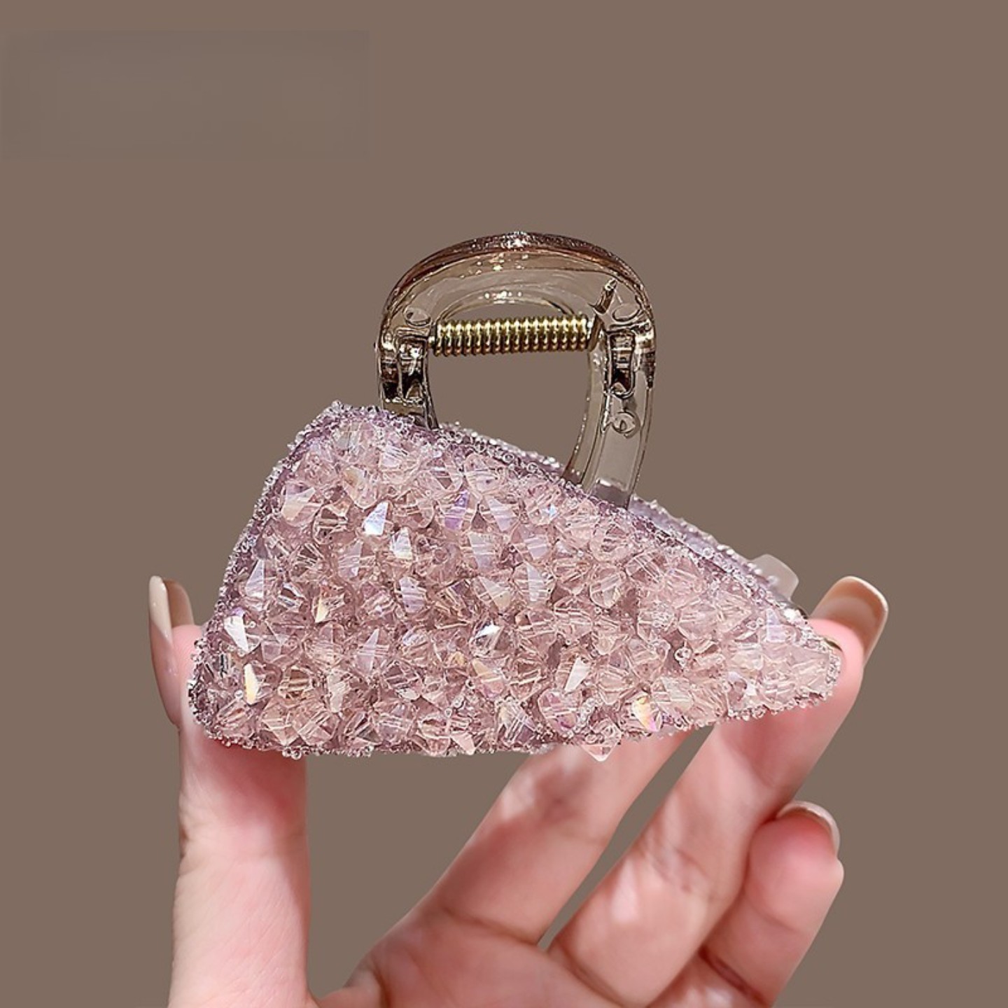 Korean-style Triangular Full-diamond Hair Clip For Women photo 2