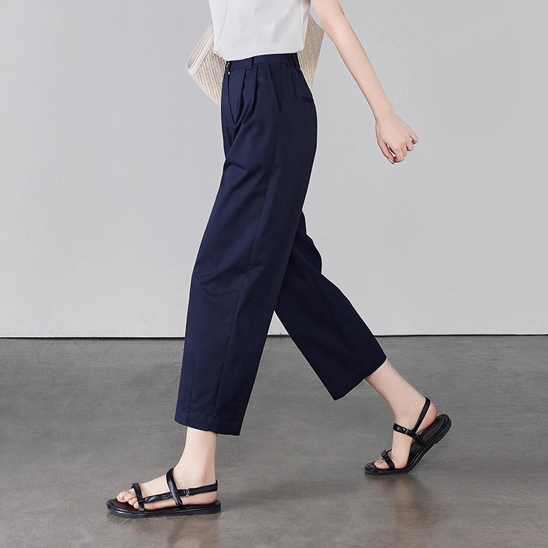 High-waisted Wide-leg Slimming Versatile Straight-leg Utility Pants photo 3