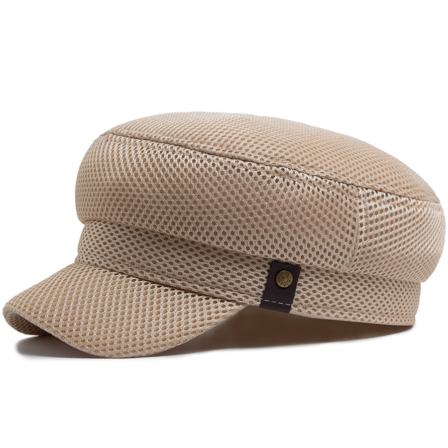 Retro Artistic Flat-top Breathable Mesh Casual Cap photo 5