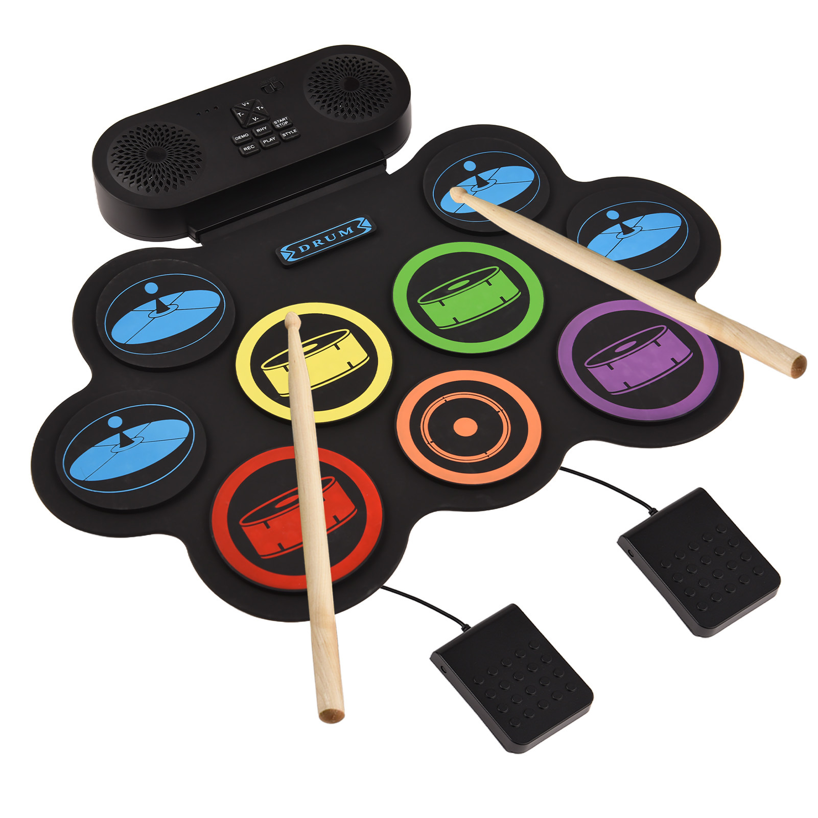 Portable Percussion Instrument Silicone Jazz Drum Set photo 3