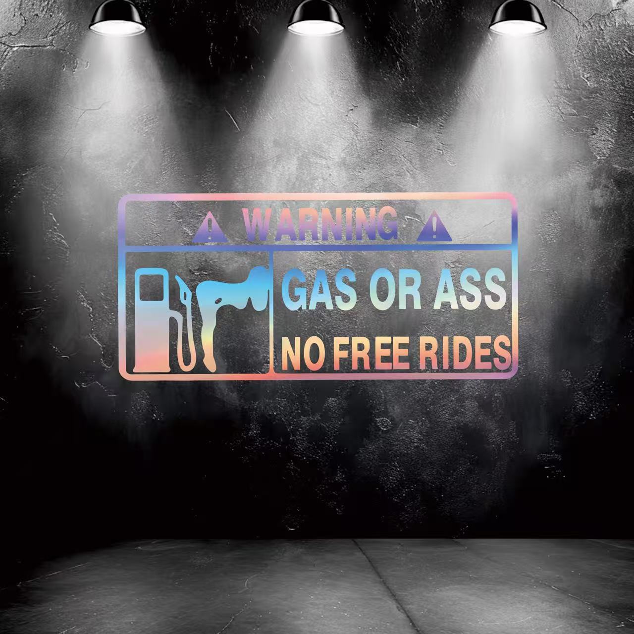 Reflective Car Sticker With Warning English Letters, Personalized Nighttime Reflective Car Decal photo 4
