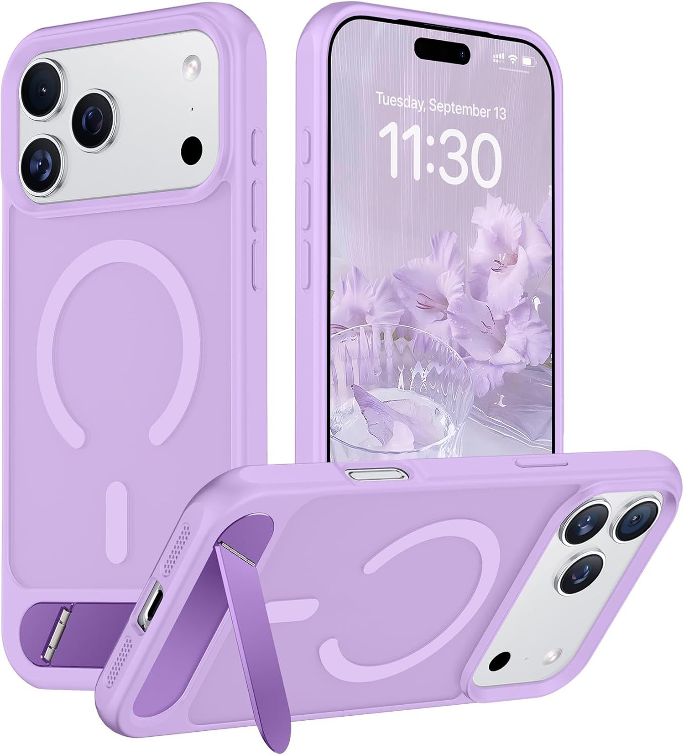 Skin-feel Magnetic Phone Case With A Single-line Stand photo 4