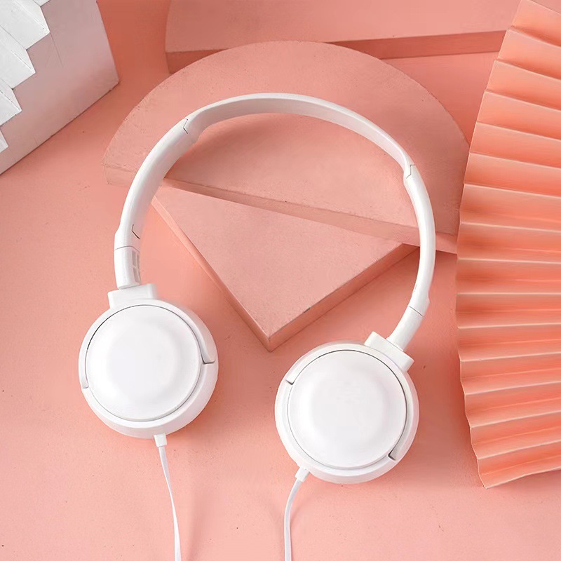 Head-mounted Wired Headset In Macaron Colors With A Microphone photo 7