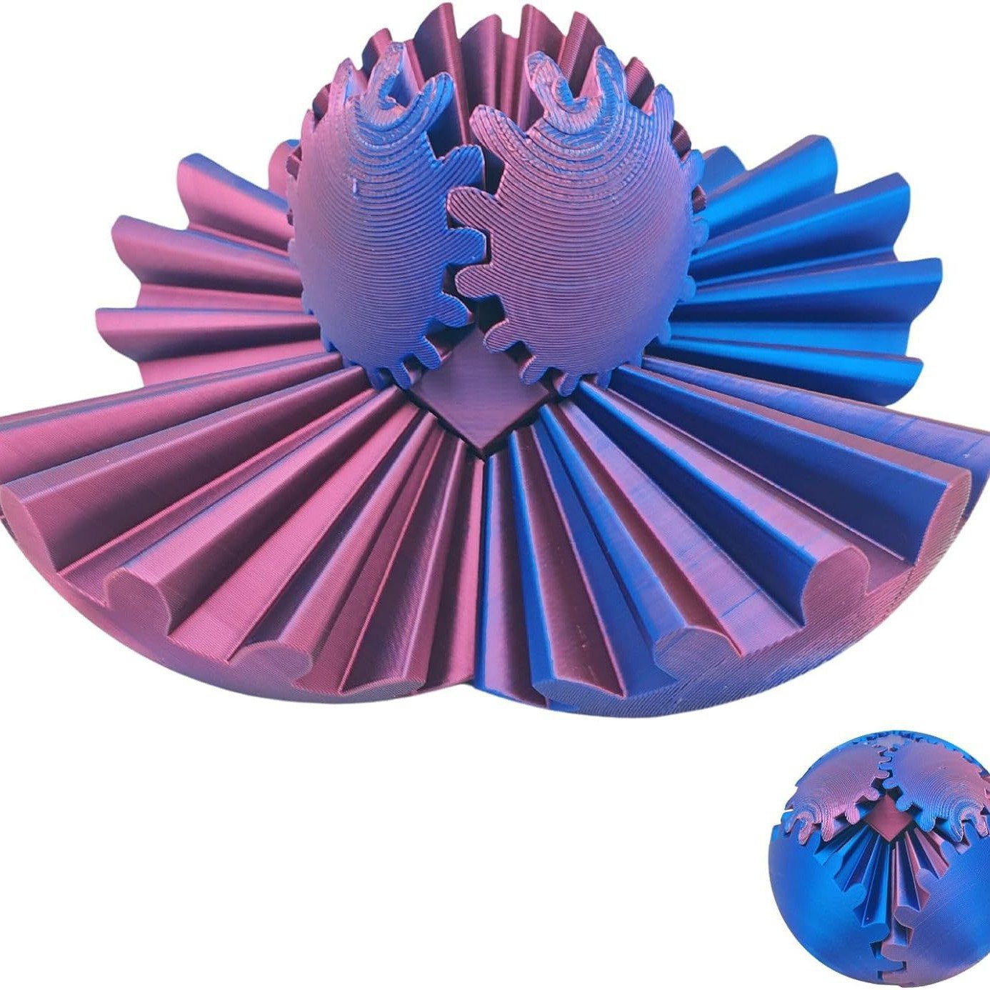 Stress-relief 3D-printed Dragon-scaled Twist Egg photo 2