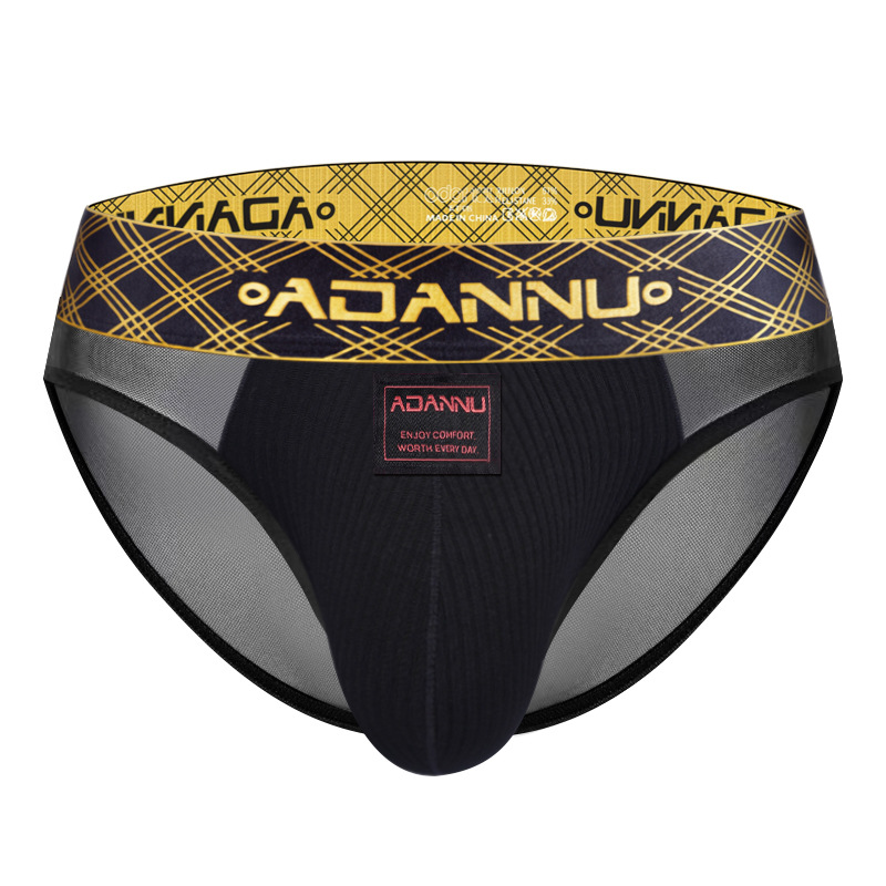 Golden Belt Mens Sexy Sheer Patchwork Underwear photo 4