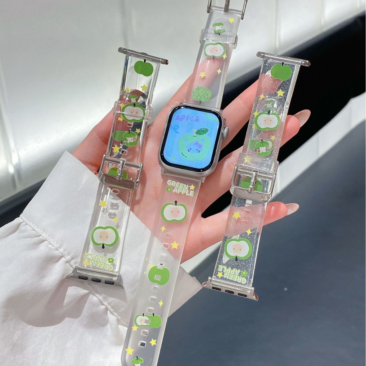 Cartoon Green TPU Watch Strap Suitable For photo 5