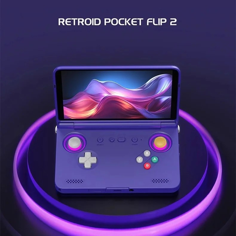New Retroid Pocket Flip2 SD865 Version 55-inch OLED Flip Android Handheld Game Console photo 1