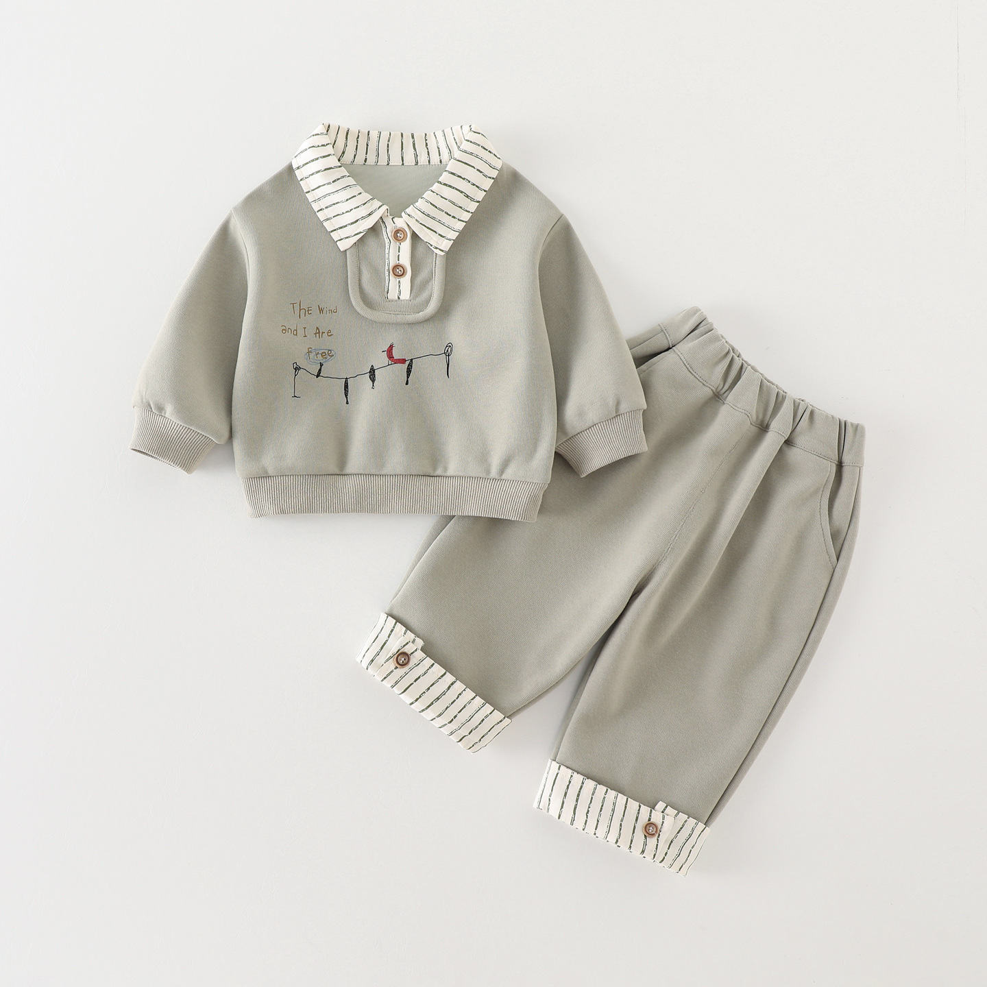 Autumn Clothing Set For Toddlers Top And Pants photo 5