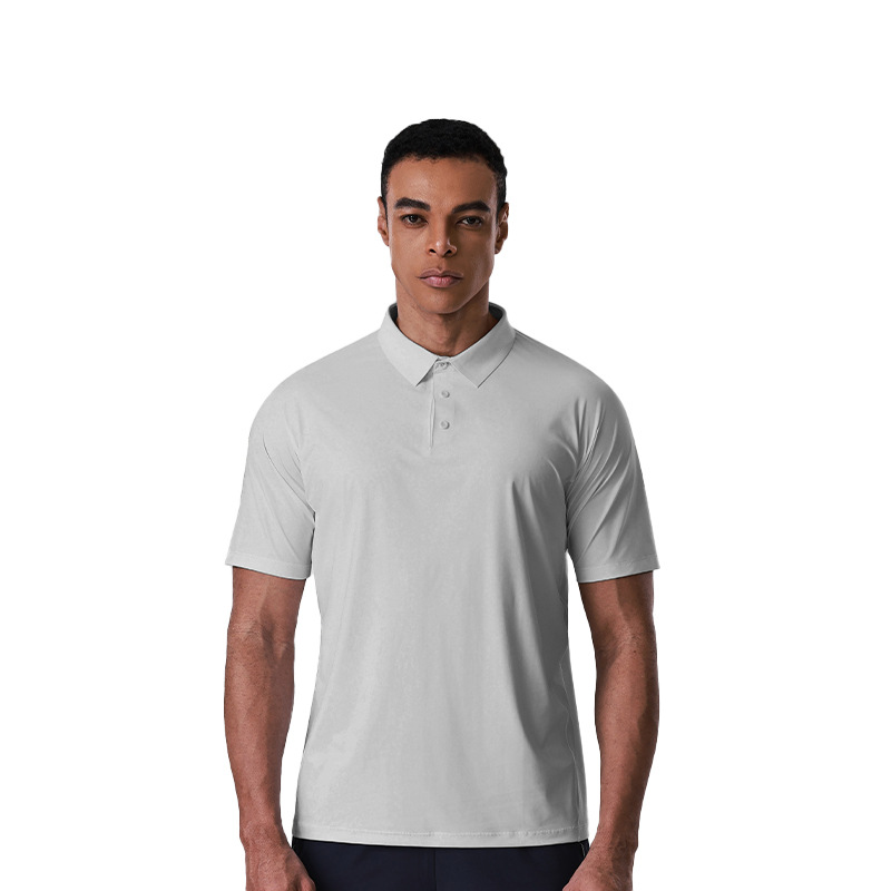 Mens Sun-Protective Quick-Drying Polo Shirt With A Turn-Down Collar And Short Sleeves photo 6