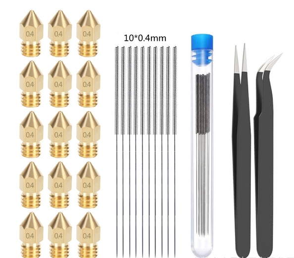 3D Printer Accessories Pointed Brass MK8 Nozzle Alloy Cleaning Pin MK8 Nozzle Kit photo 3