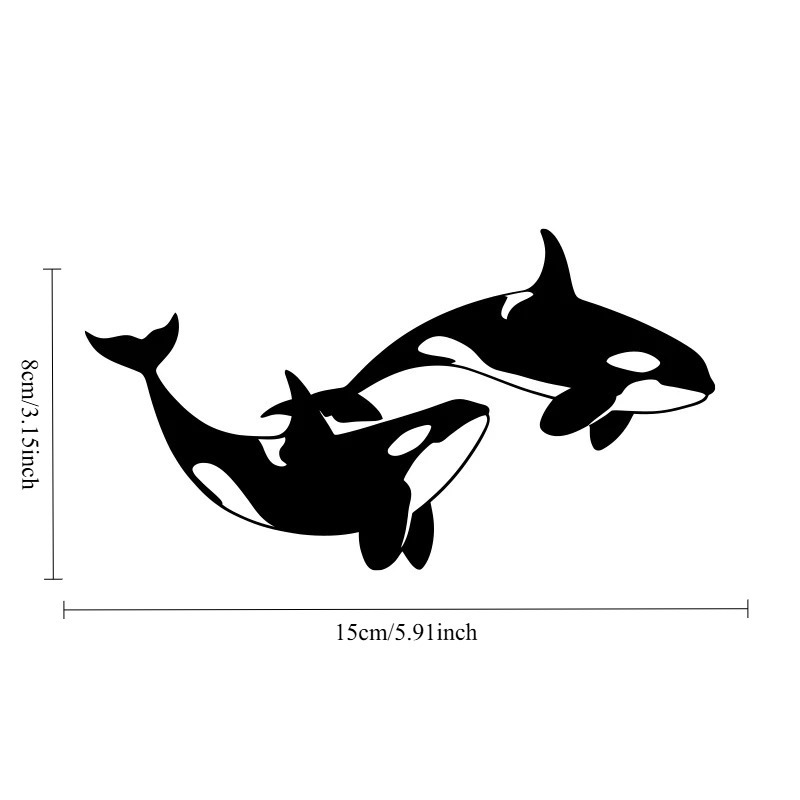 Orca Car Window And Rear Bumper Decorative Sticker photo 7