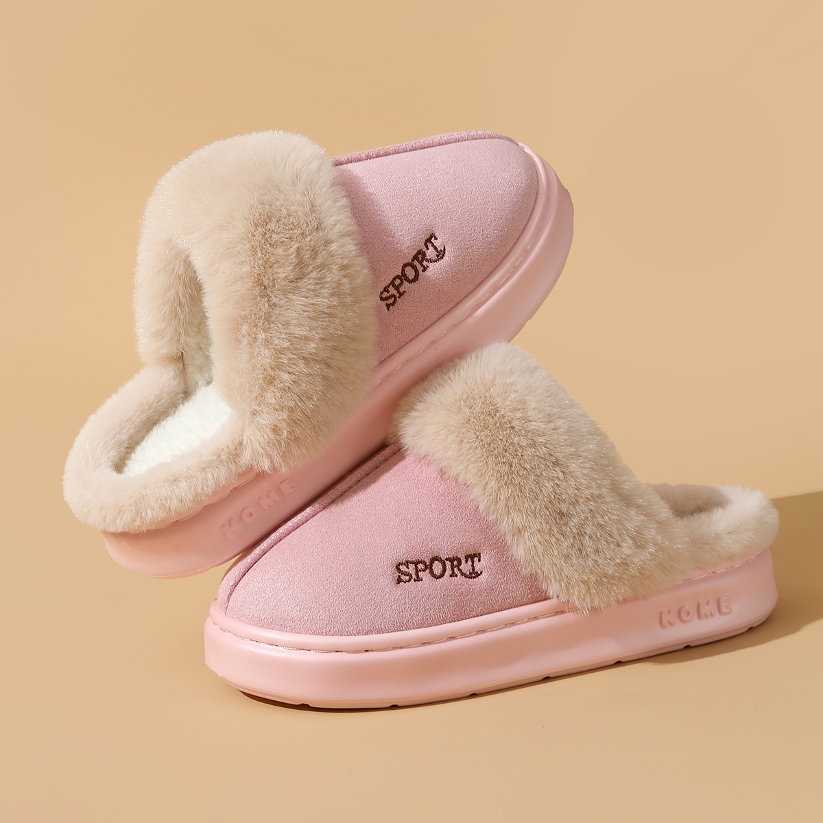 Outdoor Thick-soled Non-slip Cotton Slippers photo 4