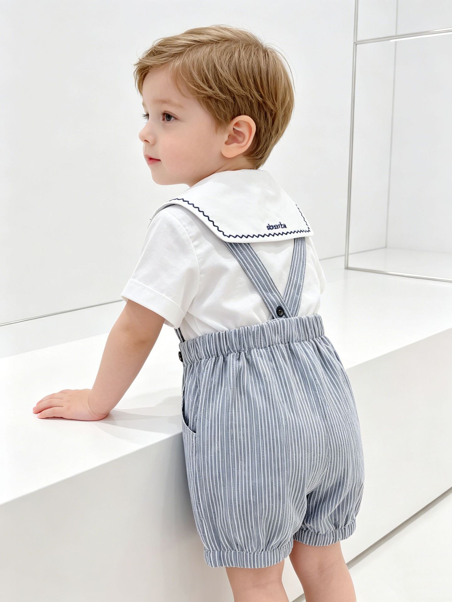 Arrival Shirt And Suspender Shorts Set photo 6