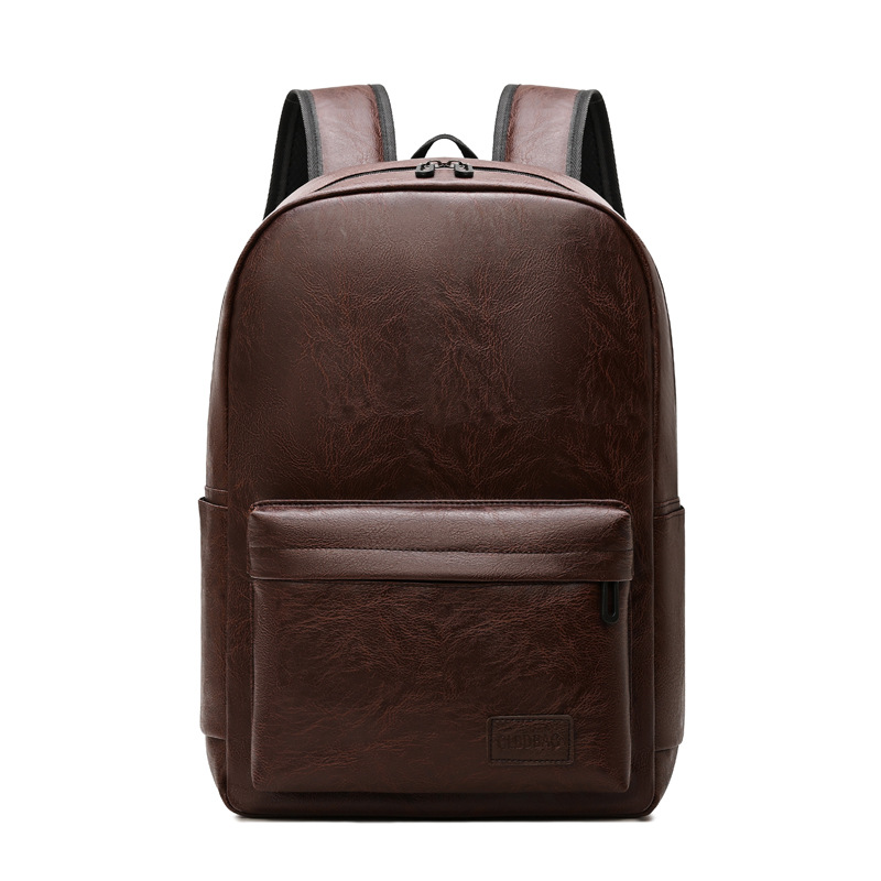 PU Leather Backpack Mens Large-capacity School Bag photo 7