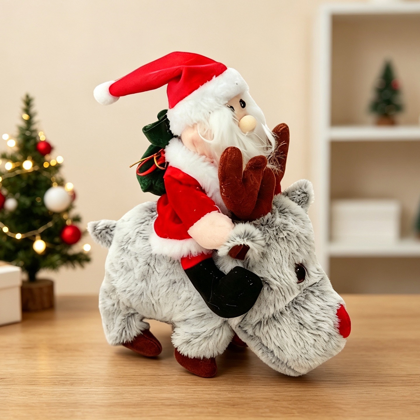 Santa Claus Riding A Reindeer Electric Toy photo 7