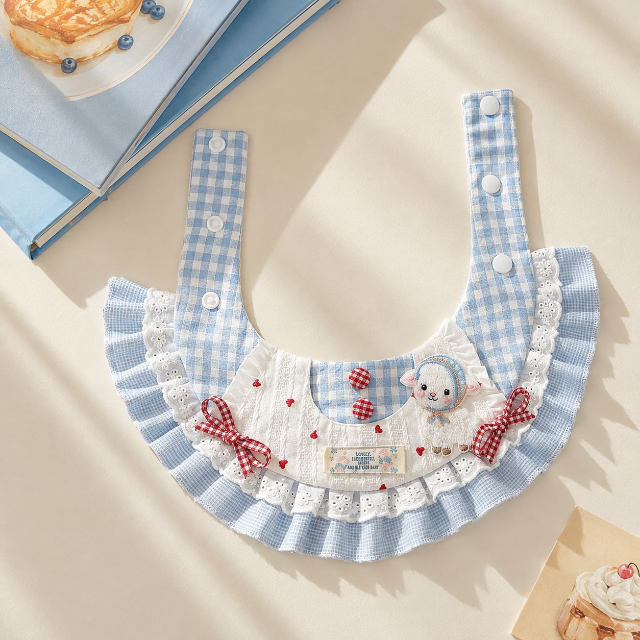 Bow-knot Lace Cute Lamb Pet Bib photo 4