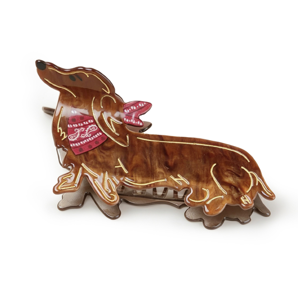 High-end Animal-inspired Golden Retriever Hair Clip For Updos photo 4