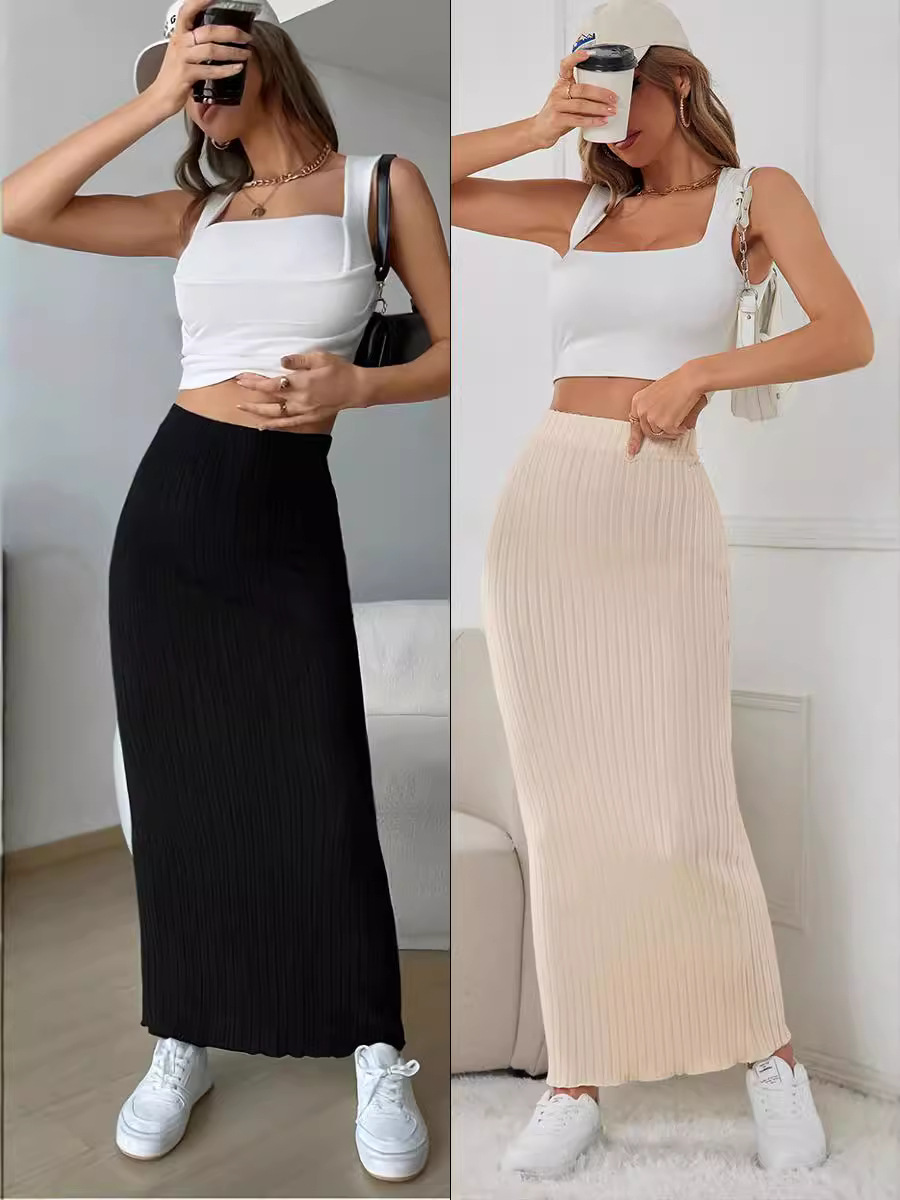 Fashionable Casual Elastic-waist Skirt For Women photo 8