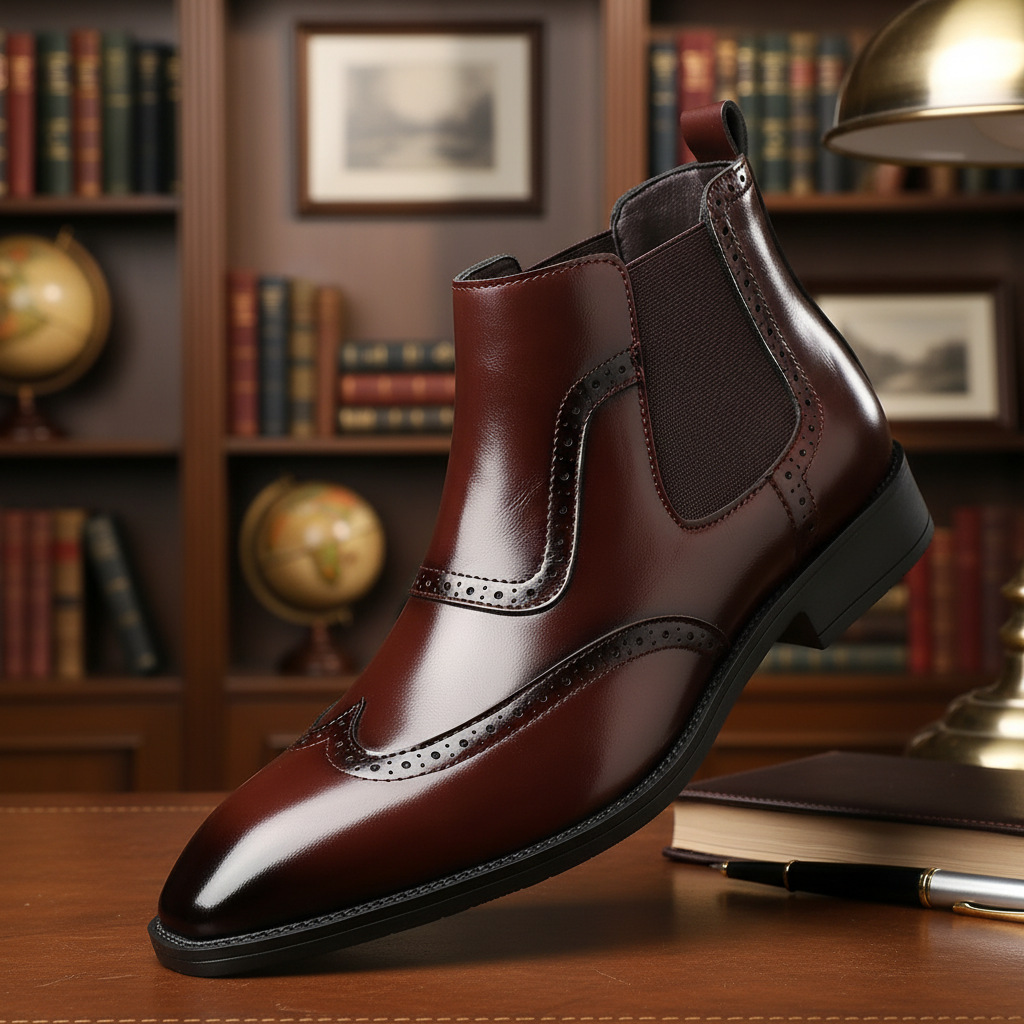 Men's Large-size New-style Retro Chukka Boots Western Cowboy Style photo 6