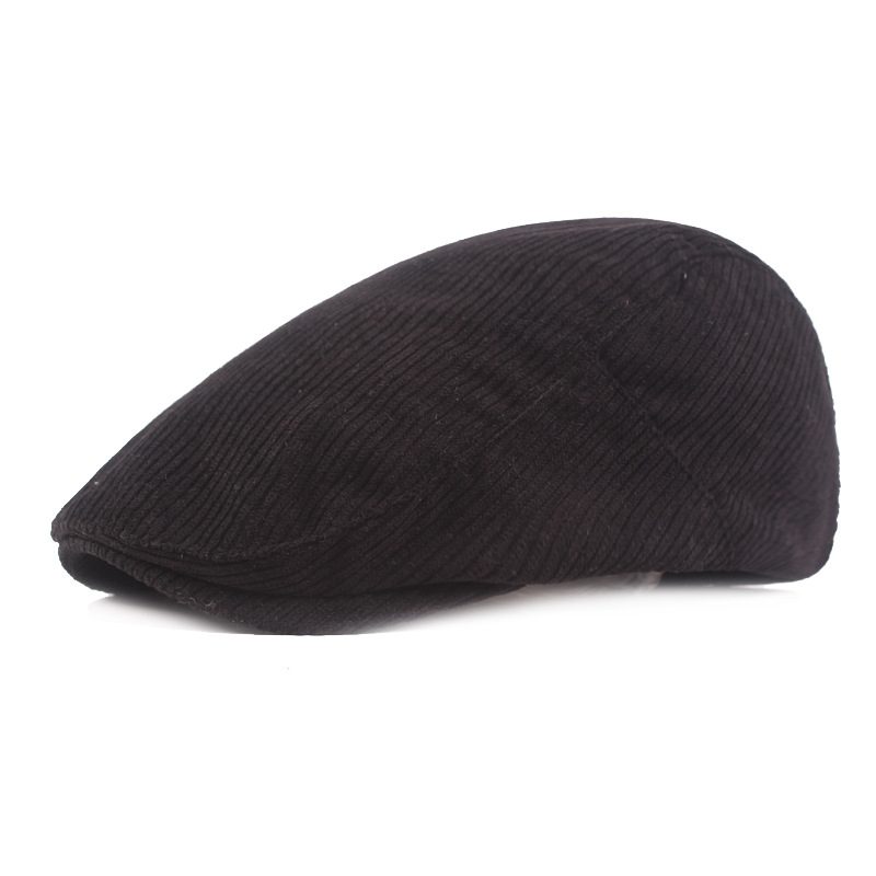 Striped Mens Warm Peaked Cap For Autumn And Winter Casual Baseball Cap photo 5